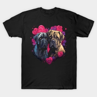 English Mastiff Couple Valentine T-Shirt